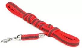 Julius K9 Color & Gray Supergrip pavadėlis su rankena – raudonas, neslystantis, 300cm x 14mm, patvarus treniruočių pavadėlis