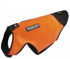 Julius-K9 IDC Neopreninis šunų kombinezonas – oranžinė ir juoda, lengvas vandeniui atsparaus dizaino