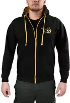 Julius-K9 pilno užtrauktuko Hoodie juoda/auksinė – patogus medvilnės mišinys, mažas dydis, stilingi trenerio drabužiai