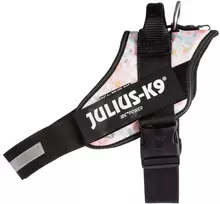 Julius-K9 IDC Powerharness Pretty – Atspindintis gėlių raštų pakinktas su saugiu prigludimu