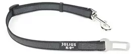 Julius-K9 Color & Gray saugos diržo adapteris – reguliuojamas juodas automobilio saugos diržas, patvarus dizainas