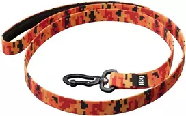 Julius-K9 MoreColor Pixeljuice Pavada 120cm – Neopreno Rankena, Oranžinė Pixel Juosta, Patvarus Dizainas