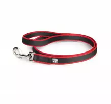 Julius-K9 Premium bėgiojimo pavadėlis 1,3m – tampri raudona pavadėlė su amortizacija