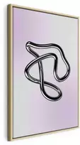 Artgeist Paveikslas - Sidabrinis Intricacies - Fluid Metallic Figure on a Gradient Background