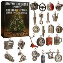 Christmas Countdown Advent Calendar Gift 24 Days Car Parts and Tool Ornaments Pendant Holiday Gifts for Cars Lovers & Mechanics 24PCS