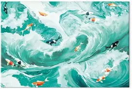 Artgeist Paveikslas - Fish and waves