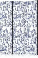Artgeist Pertvara - Rome and Botany - Mėlyna Pattern with a Greek and Plant Motif