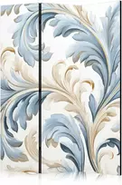 Artgeist Pertvara - Baroque Ornaments in Light Creamy Mėlyna Colors