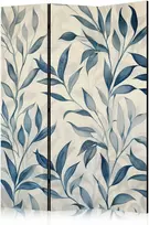 Artgeist Pertvara - Leaves in Mėlyna Colors - Delicate Botanical Motif