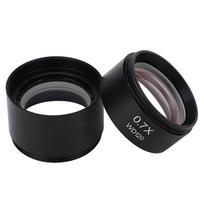 2Pcs Objective Lens Set 0.7X 0.5X Aluminum Alloy Lightweight Microscope Auxiliary Objective Lens