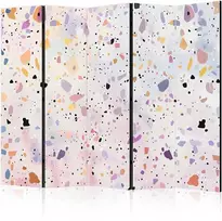 Artgeist Pertvara - Terrazzo in Confetti Style - Violet-Rožinė - Colorful Pattern