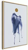 Artgeist Paveikslas - Forest in Watercolors (1-part) - Mėlyna Hue Landscape Abstraction