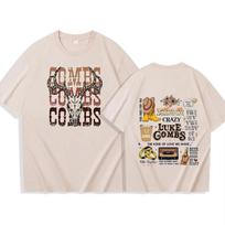 Western Luke Combs Country Music T-Shirts Man Woman Harajuku O-Neck Short Sleeve Anime Shirts Fans Gift Oversize Cotton Tops S