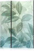 Artgeist Pertvara - Large Leaves in Žalias-Mint Shades - Botanical Motif