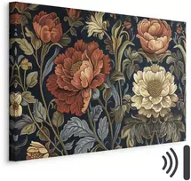 Artgeist Paveikslas - Tapestry Large Flowers Retro Floral Motif in Kilim Style