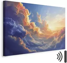 Artgeist Paveikslas - Sunset Over a Cloudy Sea: A Wonderful Symphony of Colors