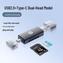 HP Dual-Head USB/Type-C SD/TF Card Reader Obsidian Black