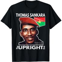 Thomas Sankara The Upright One With Burkina Faso Flag T-Shirt S juoda