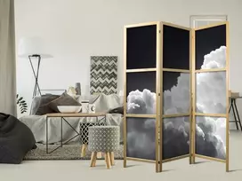 Artgeist Japoniška kambario pertvara - Discover the Infinite Play of Sunlight – Clouds and Shadows in the Sky.