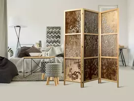 Artgeist Japoniška kambario pertvara - Golden Flourishes I