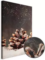 Artgeist Paveikslas - Winter Pine Cone (1 Part) Vertical