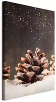 Artgeist Paveikslas - Winter Pine Cone (1 Part) Vertical