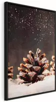 Artgeist Paveikslas - Winter Pine Cone (1 Part) Vertical