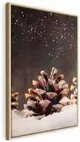 Artgeist Paveikslas - Winter Pine Cone (1 Part) Vertical