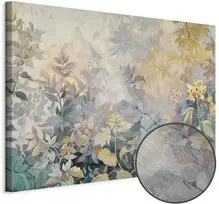 Artgeist Paveikslas - Tapestry Pattern with a Meadow and Flowers Kilim with a Spring Motif