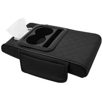 Car Armrest Mat Center Console Arm Rest Cushion Armrest Box Protection Cover Heightening Pad with Tissue Box and Cup Holder juoda