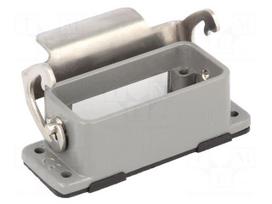 Enclosure for connectors: HDC | size 10A | with latch | straight