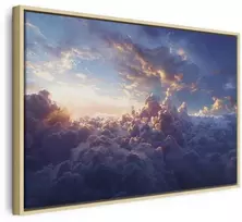 Artgeist Paveikslas - The Sun in Hiding: The Golden Face of the Sky Over a Cloudy Sea