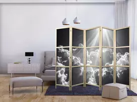 Artgeist Japoniška kambario pertvara - Hope in the Clouds: Inspiring Rays of the Sun – Awaken Emotions