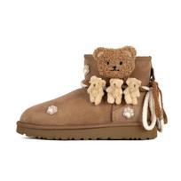 UGG CLASSIC ULTRA MINI Sheepskin Thermal Abrasion Resistant Slip Resistant Short Snow Boots Women's Brown 1016222-CHE(Team186-) 36