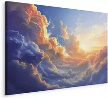 Artgeist Paveikslas - Sunset Over a Cloudy Sea: A Wonderful Symphony of Colors