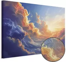 Artgeist Paveikslas - Sunset Over a Cloudy Sea: A Wonderful Symphony of Colors