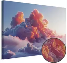 Artgeist Paveikslas - Twilight Spectacle: Clouds in Shades of Rožinė and Violet