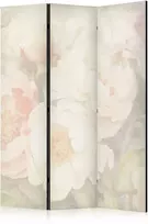 Artgeist Pertvara - Blooming Peonies - Bright Large Flowers Enveloped in Baltas Mist
