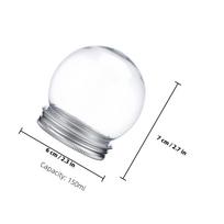 Snow Globe DIY Kit 15pcs 150ml Replacement Parts for Water Globe Craft Candy Bottle Christmas Gifts 7X6X6CM