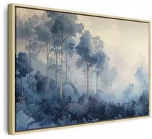 Artgeist Paveikslas - Landscape with Trees in Illustrative Style Fairy-Tale Mėlyna Forest