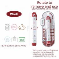 New Detachable Arrival Cute To Do List Journal Stamp Multi-Head Portable Seal Pen Stamp Mark School Stationery