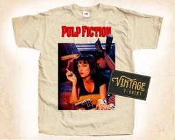 Pulp Fiction V1 MARŠKINĖLIAI Filmo plakatas Vintage Natūralūs dydžiai S iki 5XL 2XL