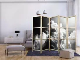 Artgeist Japoniška kambario pertvara - Clouds Like from Dreams: Let the Sun Illuminate Your Day – A Visual Feast
