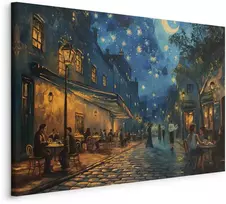 Artgeist XXL paveikslas - Paris street - painting inspired by the style of Vincent van Gogh