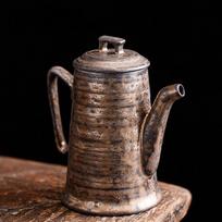 Old Rock Mud Rough Pottery Tea Pot Retro Black gold glazeTeapot Tea Kettle Tea Ceremony Tea Making Single Pot Tea Ceremony