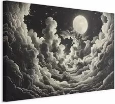 Artgeist Paveikslas - Moon and Stars Singing Among the Great Clouds