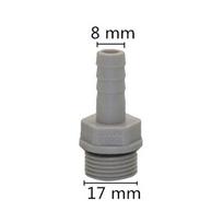 Plastic-Steel Straight Connector Garden Aquarium Air Pump Hose connector 3/8 ,1/2  thread to 6/8/10/12mm Hose Joint