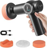 Cordless Car Polisher with 2 Variable Speed, 4000mAh Rechargeable Battery, Speed Lock, 3 Pads for Scratch Removing/Detailing/Polishing/Waxing