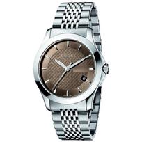 Gucci YA126406 G-Timeless Rudo ciferblato vyriškas laikrodis 38mm sidabras