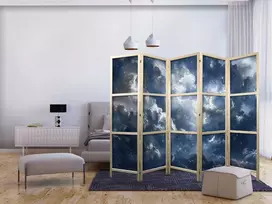 Artgeist Japoniška kambario pertvara - Astronomical Wonders: Clouds and Stars in Harmonious Combination
